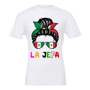 67d48c7b84a9547bc9ebaae3_front_White-9.png La Jefa - Woman Boss tshirt